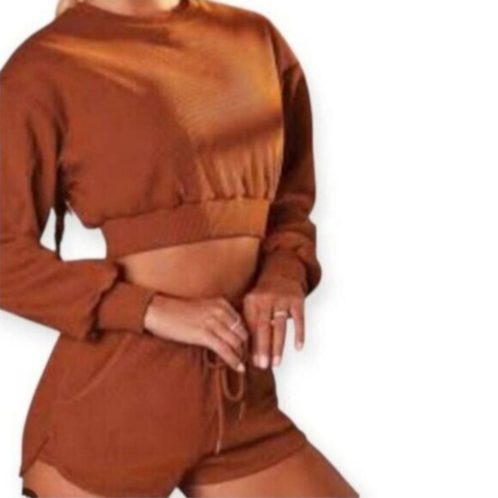 RPE Apparel Rust Orange Brown Lounge Set Sz.L EUC.